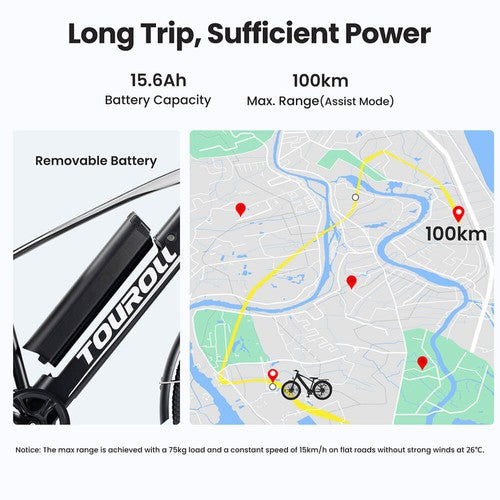 Touroll J1 27,5 Zoll Elektrofahrrad mit 250W Motor