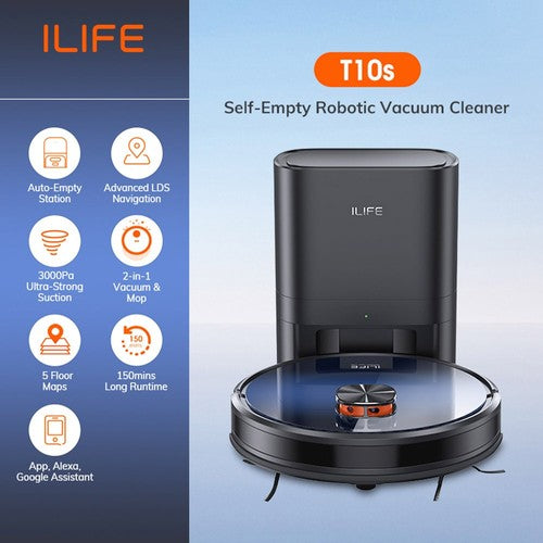 ILIFE T10s Roboterstaubsauger, 2-in-1-Staubsauger