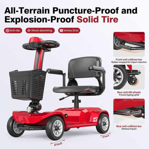 Unificare Lucas Pro Vierrad-Scooter, 180-W-Motor, 24 V 12 Ah