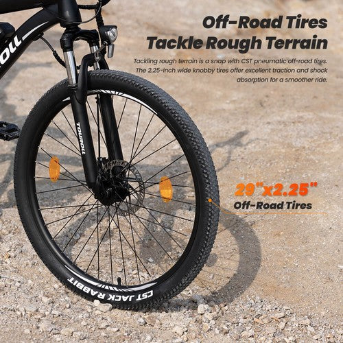 Touroll U1 29-Zoll-Offroad-Elektrofahrrad mit 250-W-Motor, 36 V 13 Ah