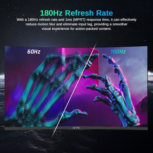 KTC H27S17 27 Zoll 1500R Curved Gaming-Monitor QHD 2560x1440 16:9 ELED 180Hz