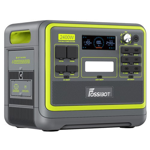 FOSSiBOT F2400 Tragbares Kraftwerk, 2048Wh LiFePO4-Akku, 2400W Ausgangsleistung, Solargenerator