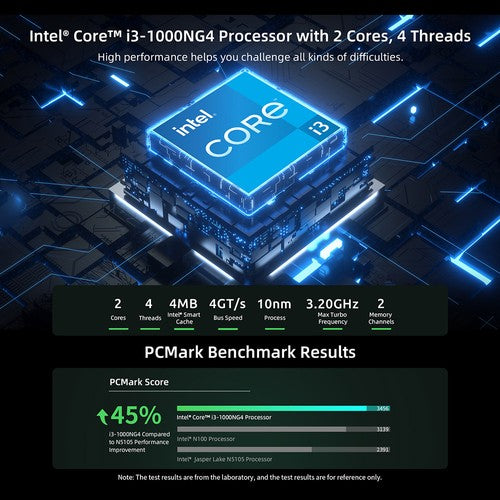 BMAX B6 Plus Mini-PC, Intel Core i3-1000NG4 bis zu 3,2 GHz