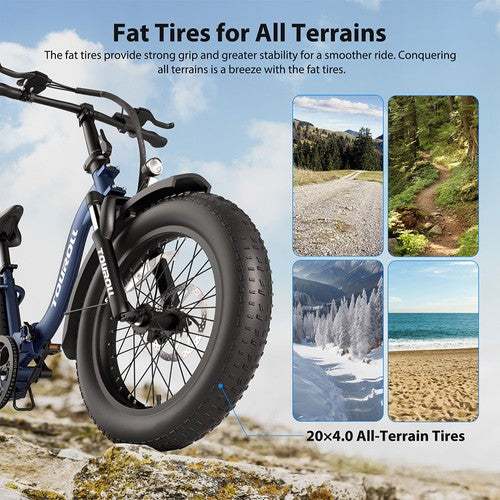 Tourol S2 Elektrofahrrad, 650 W maximale Leistung, 48 V 15 Ah