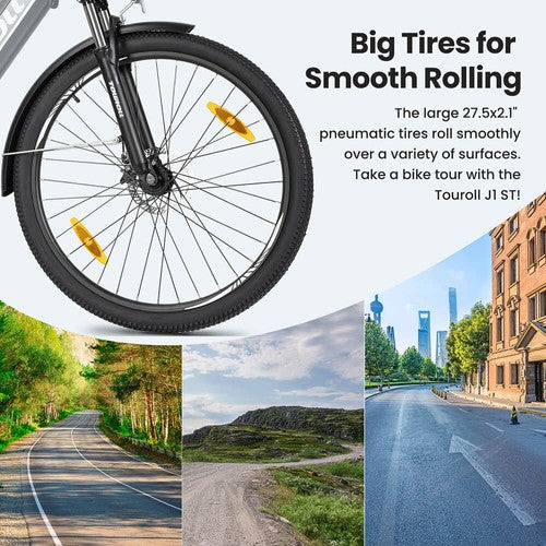 Touroll J1 ST 27,5 Zoll Elektrofahrrad mit 250W Motor 36V 15,6Ah