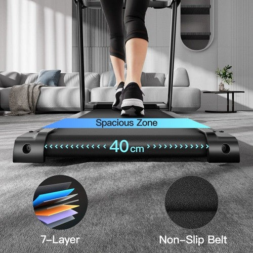ROBORE P18, zusammenklappbares Laufband für Zuhause, 14 km/h, mit Herzfrequenzsensor