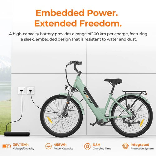 Foride Roamer 1 Step-Thru Elektrofahrrad 250W Motor 36V 13Ah