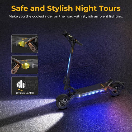Ausom SR1 Elektroscooter, 2*1000W Motor, 52V 20,8Ah