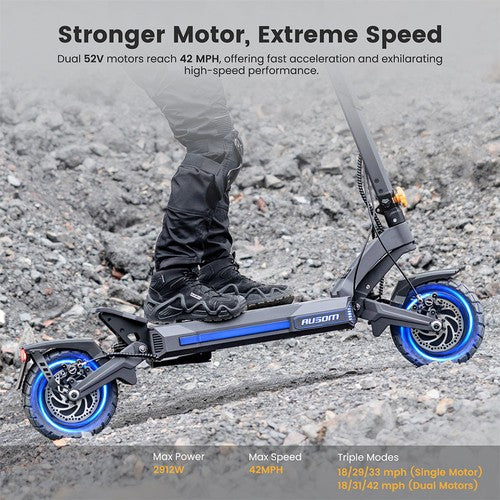 Ausom DT2 Pro E-Scooter, 2*1100W Motor, 52V 23,4Ah