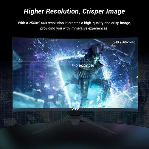 KTC H27S17 27 Zoll 1500R Curved Gaming-Monitor QHD 2560x1440 16:9 ELED 180Hz