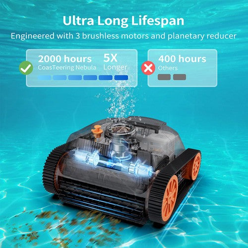 CoasTeering Nebula Akku-Poolroboter, 180 Min. Laufzeit