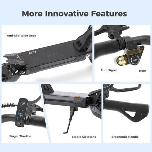 Ausom L2 E-Scooter, 2*800W Motor, 48V 15,6Ah