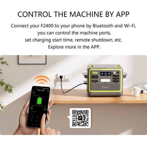 FOSSiBOT F2400 Tragbares Kraftwerk, 2048Wh LiFePO4-Akku, 2400W Ausgangsleistung, Solargenerator