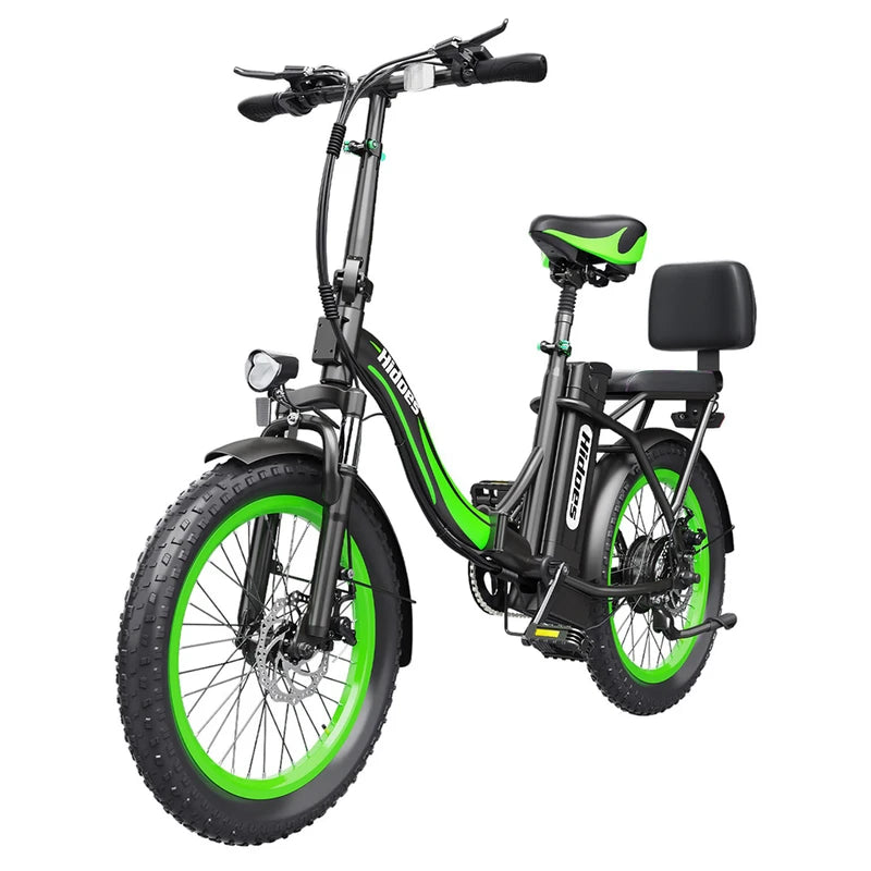 Hidoes C1 Elektrofahrrad mit 750-W-Motor im Rücksitz