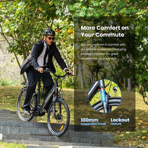 Tourol MA1 Elektrofahrrad, 250-W-Mittelmotor 36 V 13 Ah