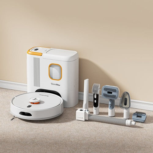 Teendow D20S MAX+ 2-in-1 Roboterstaubsauger & Tierpflegewerkzeug, 6000 Pa