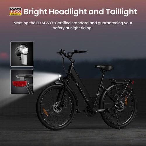 Touroll J1 Pro Elektrofahrrad, 250-W-Motor, 36 V 15,6 Ah