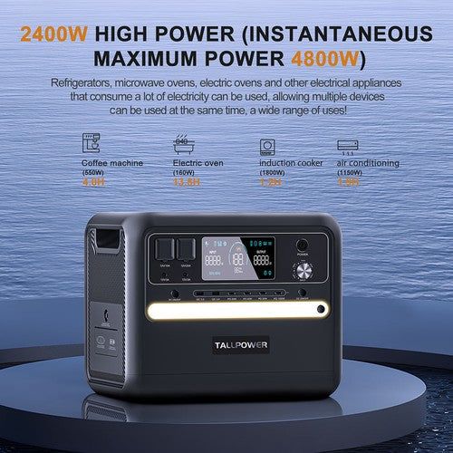 TALLPOWER V2400 Kraftwerk 2160Wh LiFePo4 Solargenerator