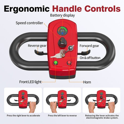 Unificare Lucas Pro Vierrad-Scooter, 180-W-Motor, 24 V 12 Ah