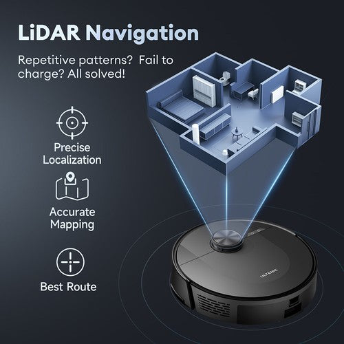 Ultenic D10 Roboterstaubsauger, 15-minütige LiDAR-Schnellkarte, 4000 Pa