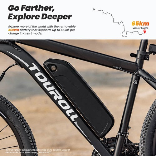 Touroll U1 26-Zoll-Offroad-Reifen-Elektrofahrrad 250-W-Motor, 36 V 13 Ah