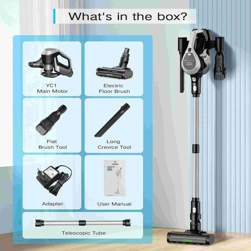 MOOSOO YC1 Akku-Staubsauger, 12 kPa hohe Saugleistung