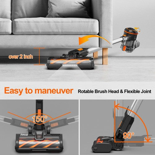 INSE S680 Kabelloser Stabstaubsauger, 28 kPa, 250 W