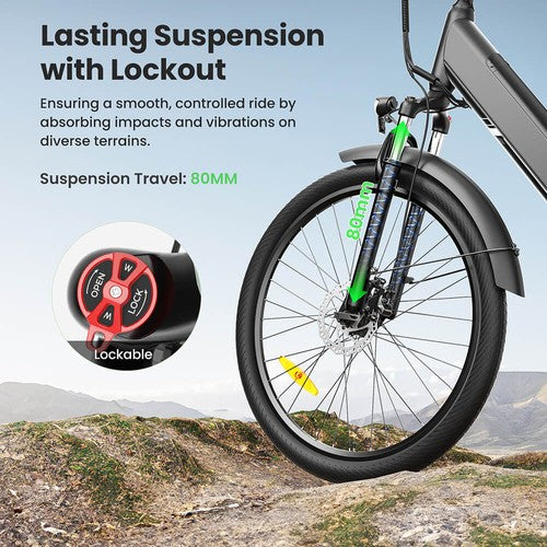 Touroll J1 Pro Elektrofahrrad, 250-W-Motor, 36 V 15,6 Ah