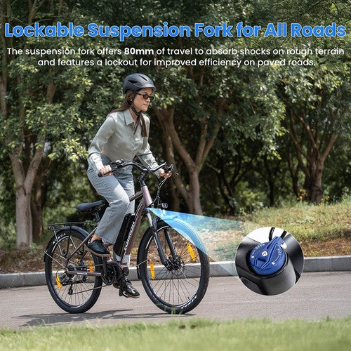 Touroll MA2 Elektrofahrrad, 250-W-Mittelmotor, 36 V 13 Ah