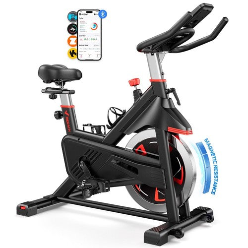 MERACH S38 Magnetisches Heimtrainer-Fahrrad, max. Belastbarkeit 136 kg