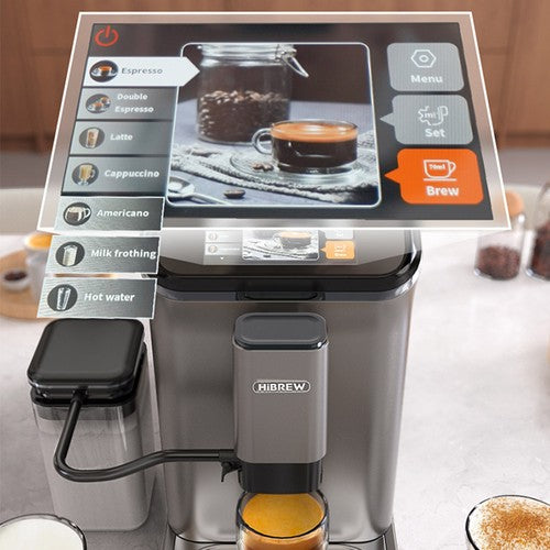 HiBREW H16 Automatische Espressomaschine mit Mahlwerk, 20 Bar