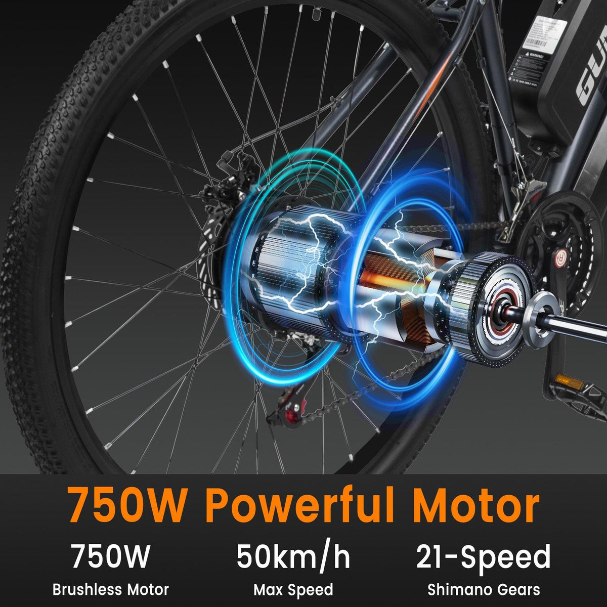 GUNAI GN29 750W 29 Zoll Elektro-Mountainbike