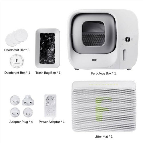 Furbulous Automatische selbstreinigende und selbstpackende Katzentoilette
