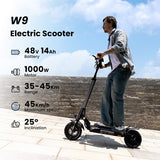 iScooter W9 E-Scooter, 1000-W-Motor, 48 V 14 Ah