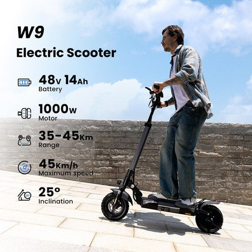 iScooter W9 E-Scooter, 1000-W-Motor, 48 V 14 Ah