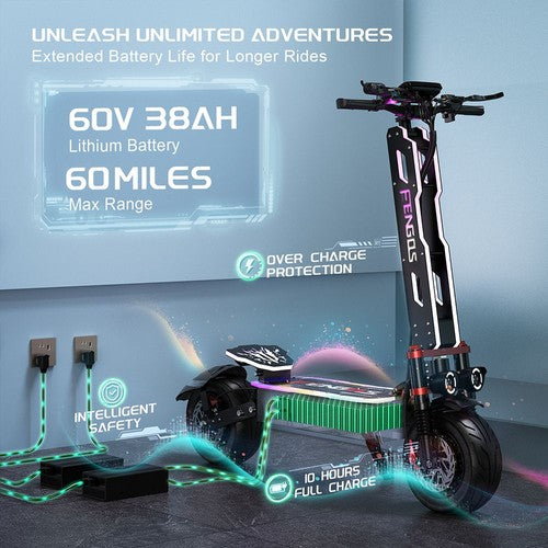 FENGQS GT9 E-Scooter, 3500W*2 Motor, 60V 38Ah