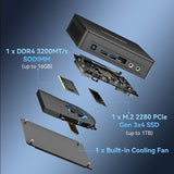 GEEKOM Air12 Lite Mini-PC, Intel N100 4 Kerne, max. 3,4 GHz, 8 GB RAM, 256 GB SSD