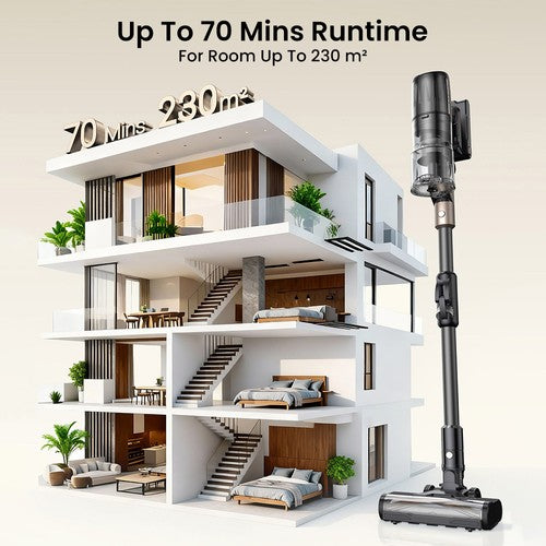 Proscenic P20 OnePass Akku-Staubsauger 70000 Pa