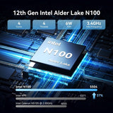 GEEKOM Air12 Lite Mini-PC, Intel N100 4 Kerne, max. 3,4 GHz, 8 GB RAM, 256 GB SSD