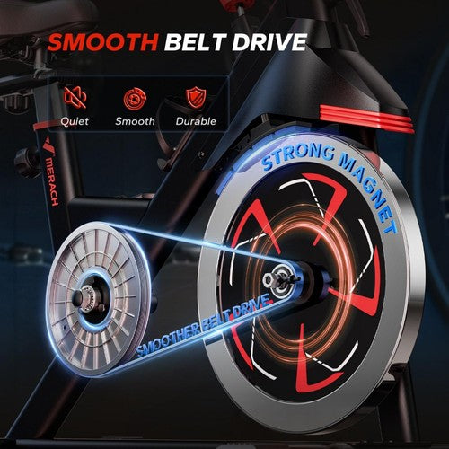 MERACH S38 Magnetisches Heimtrainer-Fahrrad, max. Belastbarkeit 136 kg