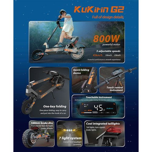 KuKirin G2 Faltbarer Elektroscooter 2025 Upgrade 800W