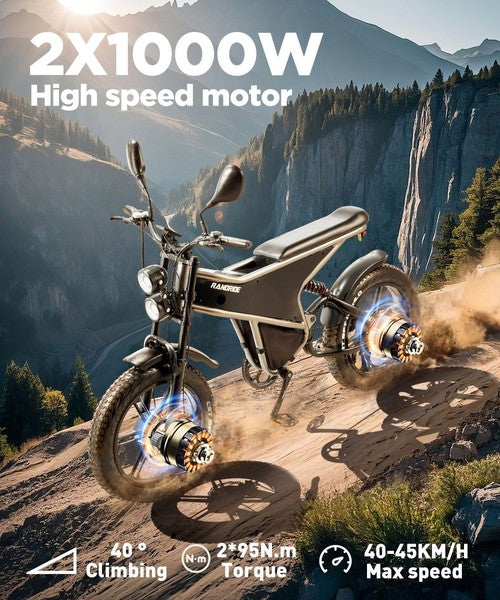 RANDRIDE DM711 Elektrofahrrad 1000W*2 Motor, 48V 20Ah