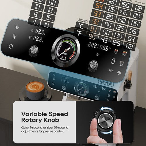 HiBREW H7B Espressomaschine, Dual-Heizsystem, 58-mm-Siebträger