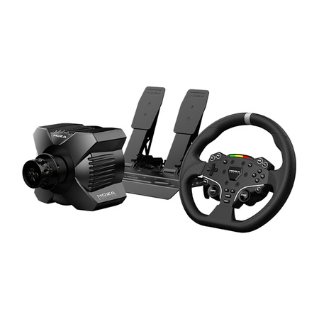 Gaming-Set – R3-Basis + ES-Lenkrad + SRP-Lite-Pedale + Klemmen Moza Racing R3 RS074 (PC)