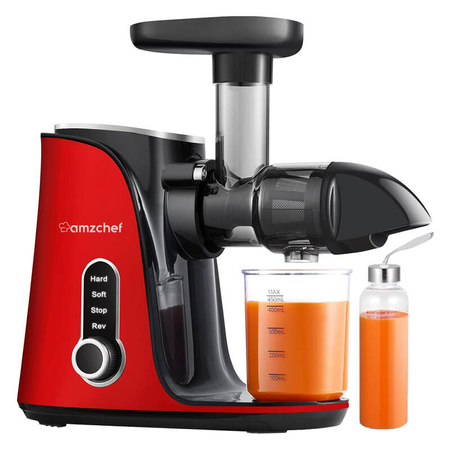 AMZCHEF GM3001-RD Entsafter mit niedriger Geschwindigkeit