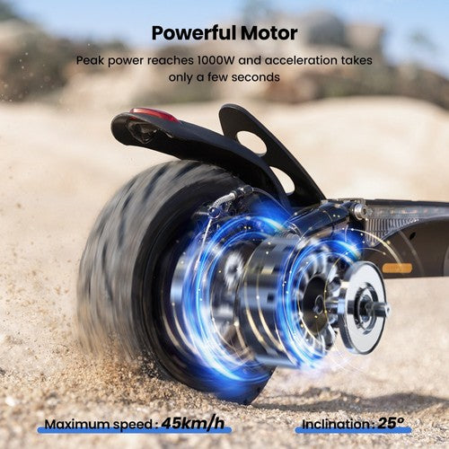 iScooter W9 E-Scooter, 1000-W-Motor, 48 V 14 Ah