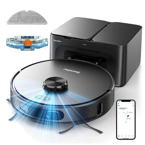 Teendow D65S MAX Saugroboter mit 70-Tage-Entleerungsautomatik und 6000 Pa Saugleistung