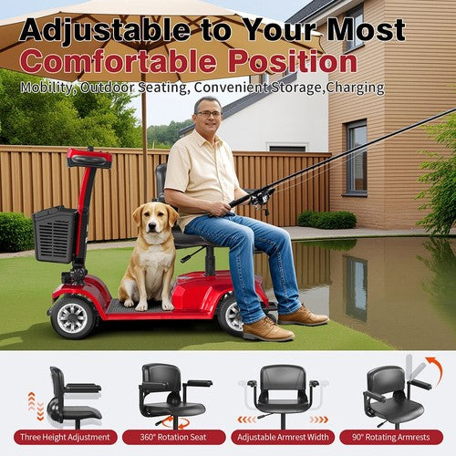 Unificare Lucas Pro Vierrad-Scooter, 180-W-Motor, 24 V 12 Ah