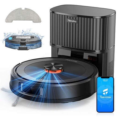 Teendow D10S MAX 2-in-1-Roboterstaubsauger und Wischmopp mit automatischer Absaugstation, 4500 Pa