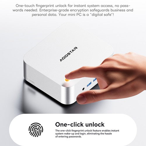 AOOSTAR MACO Mini-PC, AMD Ryzen 7 Pro 6850H 8 Kerne (max. 4,7 GHz), 24 GB LPDDR5 RAM, 1 TB SSD